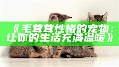 《毛茸茸性格的宠物：让你的生活充满温暖》